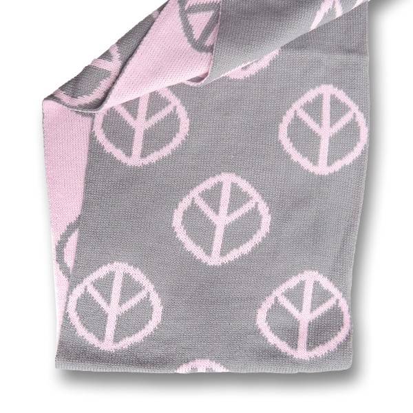 Sonia Originelli Winterschal Loop Schlauch Peace Frieden Strickschal Rundschal wendbar Wochenangebot