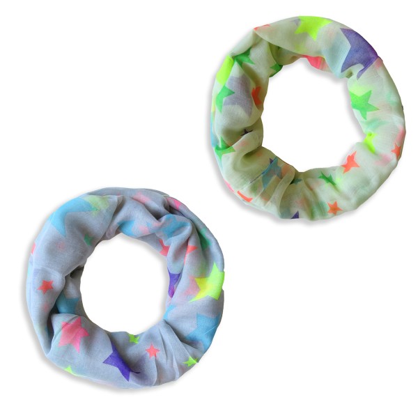 Sonia Originelli Schal Loop "Bunte Sterne" Rundschal Sommer Begrenzte Freigabe