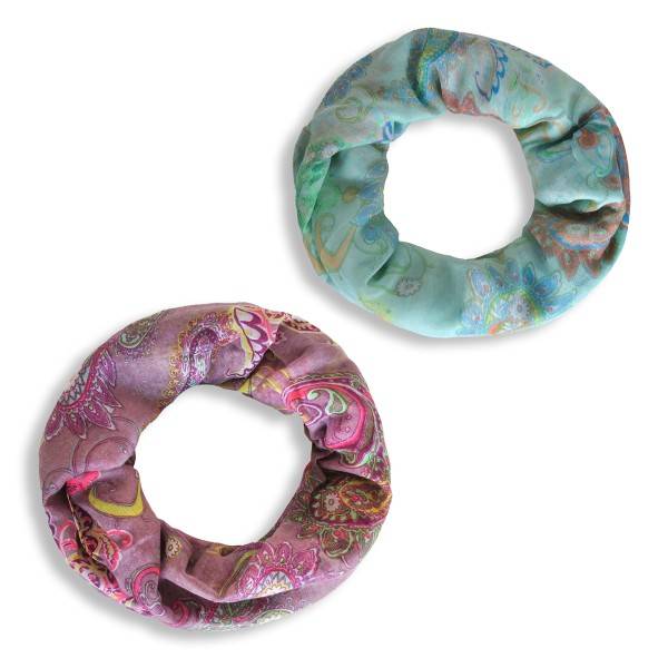 Sonia Originelli Schal Loop "Paisley" Glitzer Rundschal Sommer Bis zu 60% Rabatt