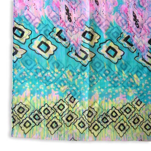 Sonia Originelli Schal Loop "Raute" neon Rundschal Sommer Sonderangebot der Fabrik