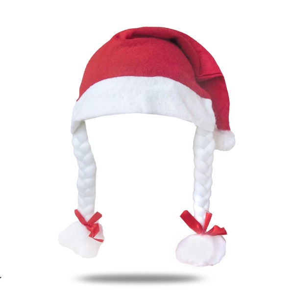 Sonia Originelli 5er SET Weihnachtsmütze "Classic Frauen" Zöpfe Santa 2025