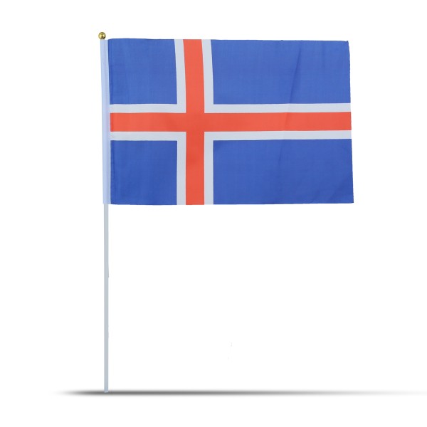 Sonia Originelli 10er Set Fahne Flagge Winkfahne "Island" Iceland Handfahne EM WM Flash Sale