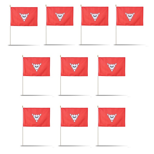 Sonia Originelli 10er Set Fahne Flagge Winkfahne "Kiel" Handfahne Cyber Monday