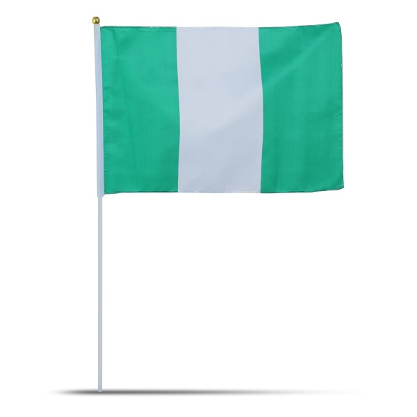 Sonia Originelli 10er Set Fahne Flagge Winkfahne "Nigerien" Nigeria Handfahne EM WM Jubiläumsangebot