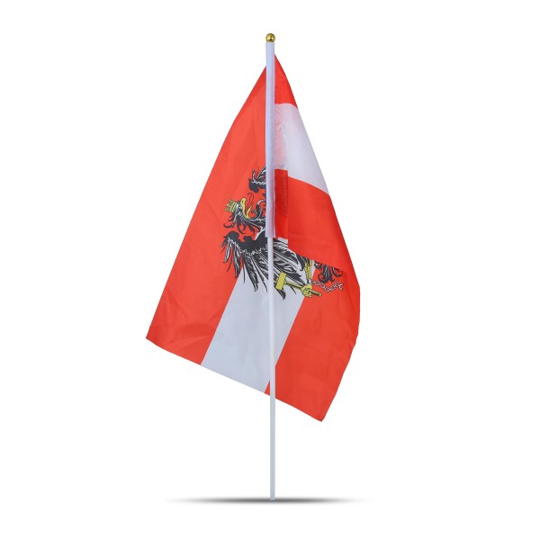 Sonia Originelli 10er Set Fahne Flagge Winkfahne "Österreich" Wappen Austria Handfahne EM WM Neueste Mode
