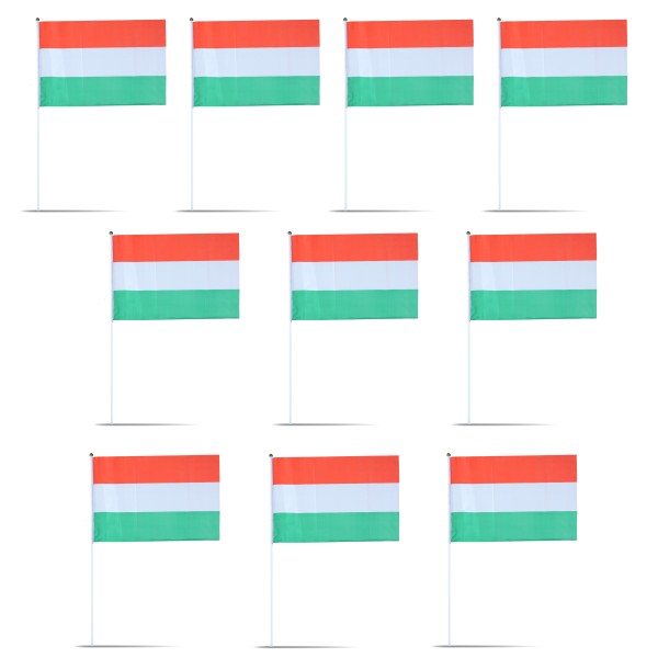 Sonia Originelli 10er Set Fahne Flagge Winkfahne "Ungarn" Hungary Handfahne EM WM