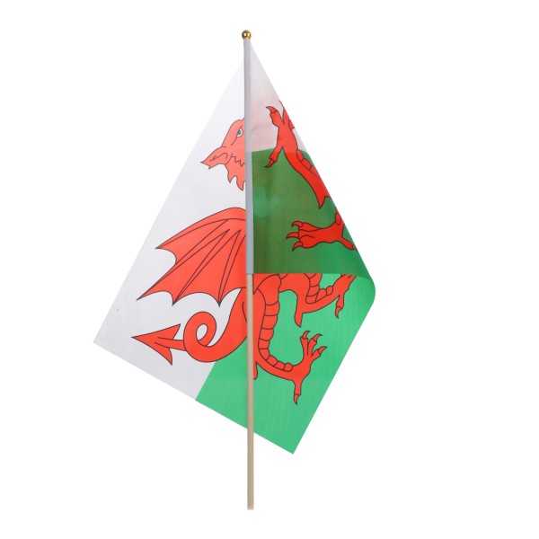 Sonia Originelli 10er Set Fahne Flagge Winkfahne "Wales" Handfahne EM WM Saisonale Angebote
