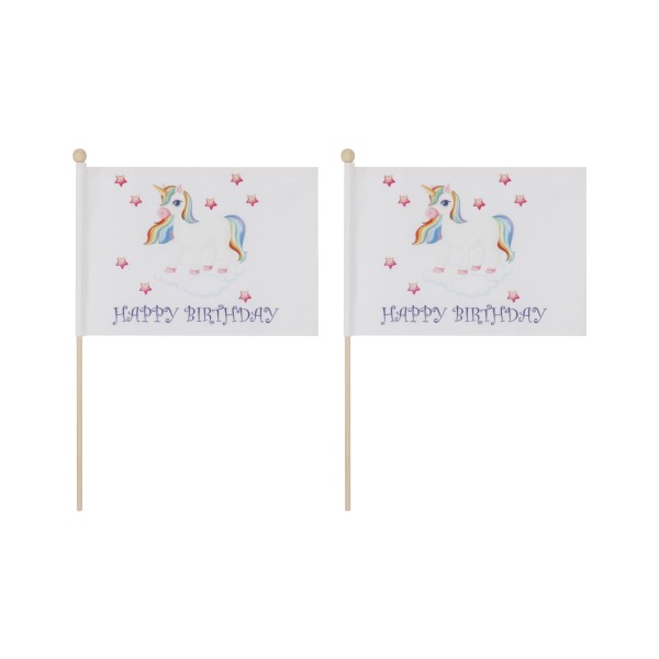 Sonia Originelli 2 er Set Tischfähnchen "Einhorn" Happy Birthday Unicorn Sonderangebote