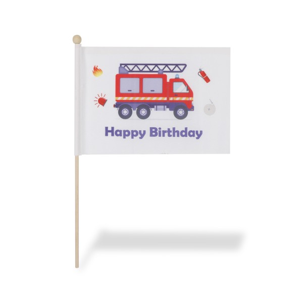 Sonia Originelli 2 er Set Tischfähnchen "Feuerwehr" Happy Birthday Geburtstag Riesige Ersparnisse