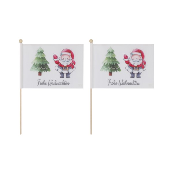 Sonia Originelli 2 er Set Tischfähnchen "Frohe Weihnachten" Christmas Weihnachtsmann Tischdeko VIP-Rabatte