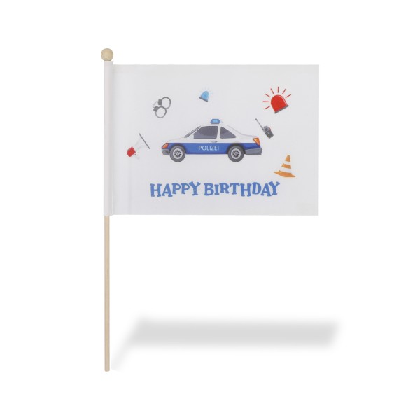 Sonia Originelli 2 er Set Tischfähnchen "Polizei" Happy Birthday Kindergeburtstag Tischdeko Neueste Stile