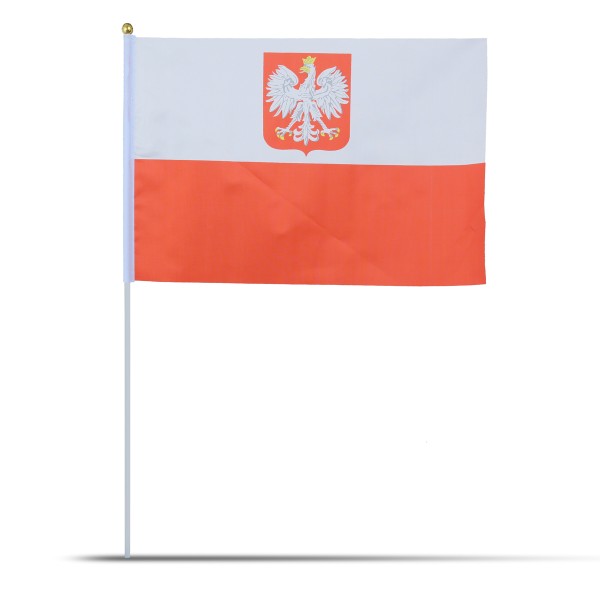 Sonia Originelli 10er Set Fahne Flagge Winkfahne "Polen Wappen" Poland Polska Handfahne EM WM Bis zu 65% Rabatt