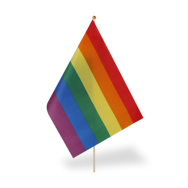 Sonia Originelli 10er Set Fahne Flagge Winkfahne "Regenbogen" Rainbow Handfahne EM WM Vierteljährliche Förderung