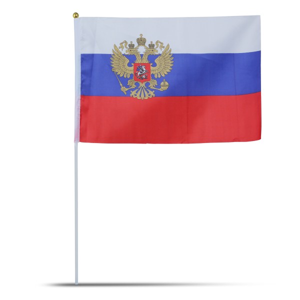 Sonia Originelli 10er Set Fahne Flagge Winkfahne "Russland" Russia Wappen Handfahne EM WM Nur noch ein Tag übrig