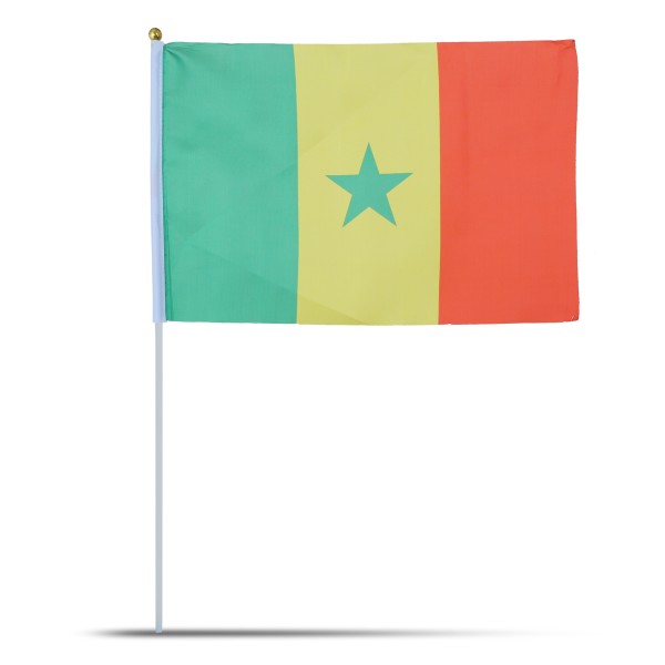 Sonia Originelli 10er Set Fahne Flagge Winkfahne "Senegal" Handfahne EM Fabrikladen
