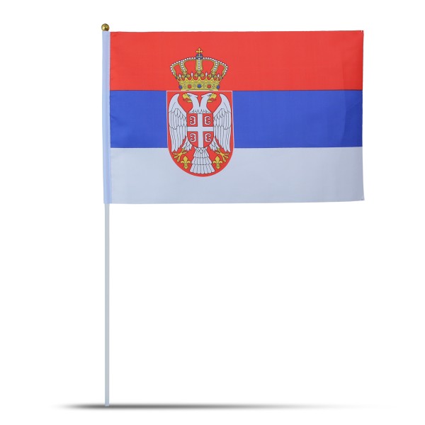 Sonia Originelli 10er Set Fahne Flagge Winkfahne "Serbien" Serbia Handfahne EM WM Begrenzt auf 3 Tage