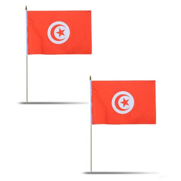 Sonia Originelli 10er Set Fahne Flagge Winkfahne "Tunesien" Tunisia Handfahne EM WM Online