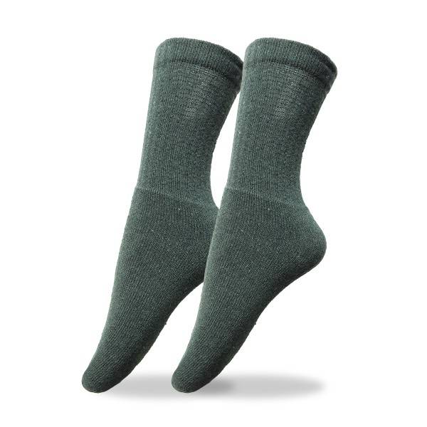 Sonia Originelli 3 Paar Army Socken Baumwolle oliv Plüschfuß unisex Bestseller
