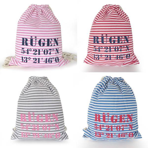 Sonia Originelli City-Turnbeutel "Rügen" Maritim Strand Beach Rucksack Kostenlose Rückgabe