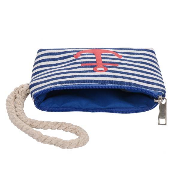 Sonia Originelli Geldbeutel "Anker" Mini Tasche Maritim Streifen Kordel Zeitbegrenzte Promotion
