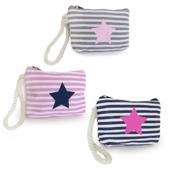 Sonia Originelli Geldbeutel "Stern" Mini Tasche Maritim Streifen Kordel Bis zu 50% Rabatt