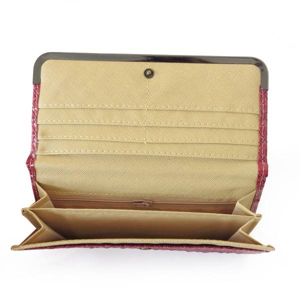 Sonia Originelli Portemonnaie Damen Geldbörse Clutch glänzend Lack 3D Optik Rauten Begrenzt auf 3 Tage