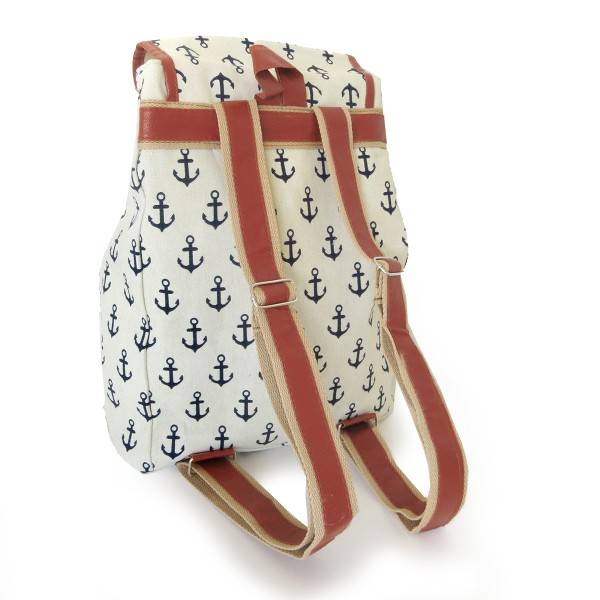Sonia Originelli Rucksack Anker Maritim Bagpack kleine Ankersymbole Black Friday Preise