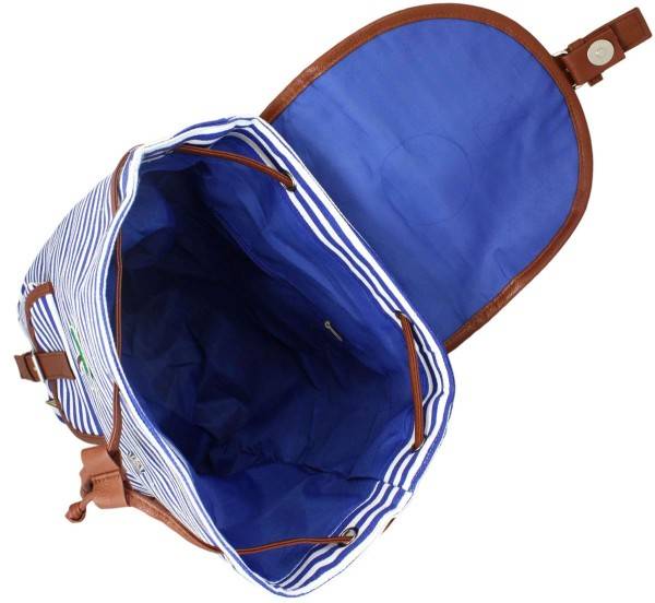 Sonia Originelli Rucksack maritim gestreift mit Patches Anker Im Verkauf