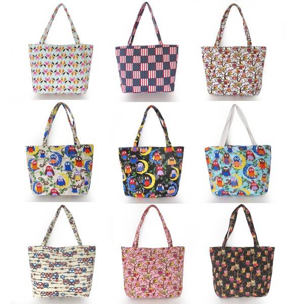 Sonia Originelli Shopper bedruckt Eule Elefant Fuchs USA Einkaufstasche Strandtasche Angebote