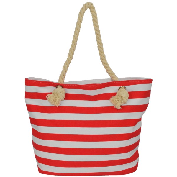 Sonia Originelli Shopper Blockstreifen Anker mit Seil Kordeln Strandtasche Canvas Hotsell
