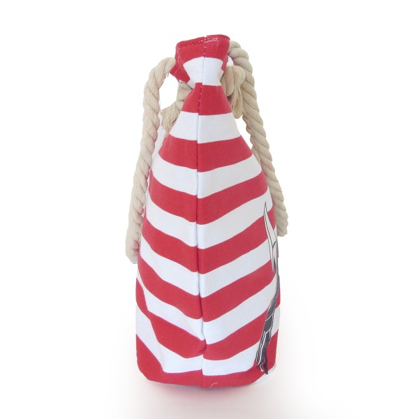 Sonia Originelli Shopper Blockstreifen Anker mit Seil Kordeln Strandtasche Canvas Hotsell