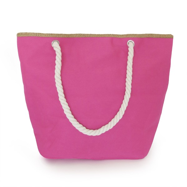 Sonia Originelli Shopper Boho mit neon Quasten Fransen Bommel Bastverzierung Strandtasche im Angebot