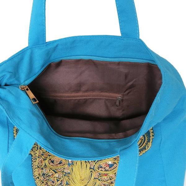 Sonia Originelli Shopper Pailetten "Löwe" Canvas Trend Dschungel Günstiger Verkauf