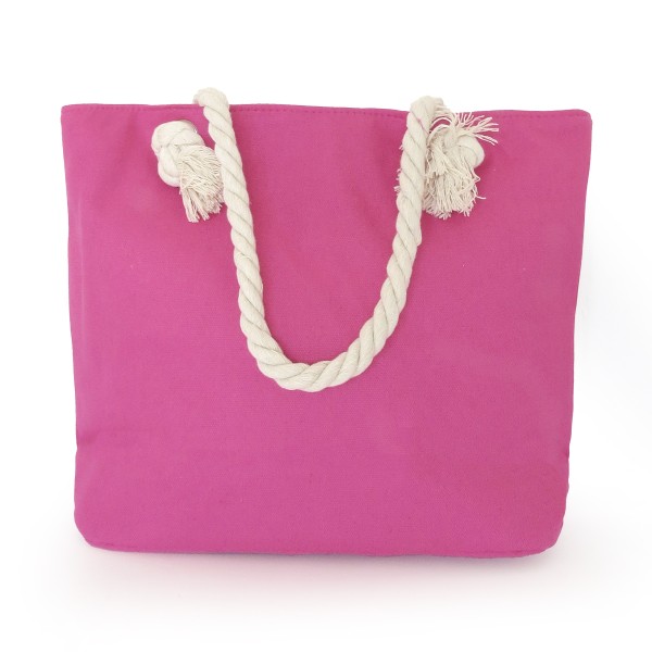 Sonia Originelli Strandtasche Anker bestickt maritim Seilkordel Shopper pink Fabrikpreis