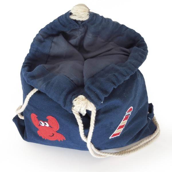 Sonia Originelli Turnbeutel Patches Aufnäher Gymbag maritim Anker Krabbe Baumwolle Exklusivangebot
