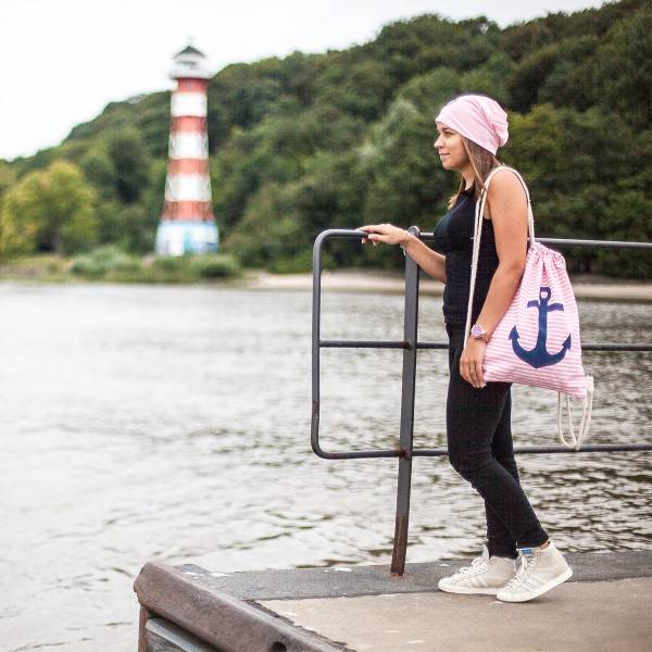Sonia Originelli Turnbeutel Stern maritim gestreift Strand Beach Rucksack Saisonschlussverkauf