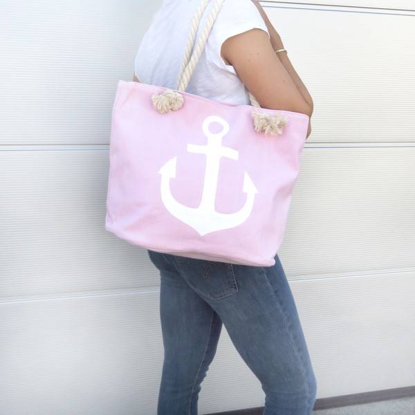 Sonia Originelli Strandtasche Anker Uni "Marie" Beachbag Shopper Maritim Zeitlich begrenztes Angebot