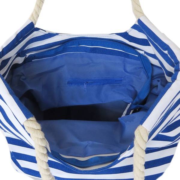 Sonia Originelli Strandtasche maritim gestreift mit Patch Aufnähern "Borkum" Neuheiten