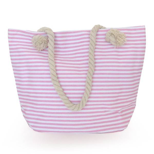 Sonia Originelli Strandtasche maritim gestreift Sternprint Seilkordel Reißverschluss Shopper Tägliche Deals