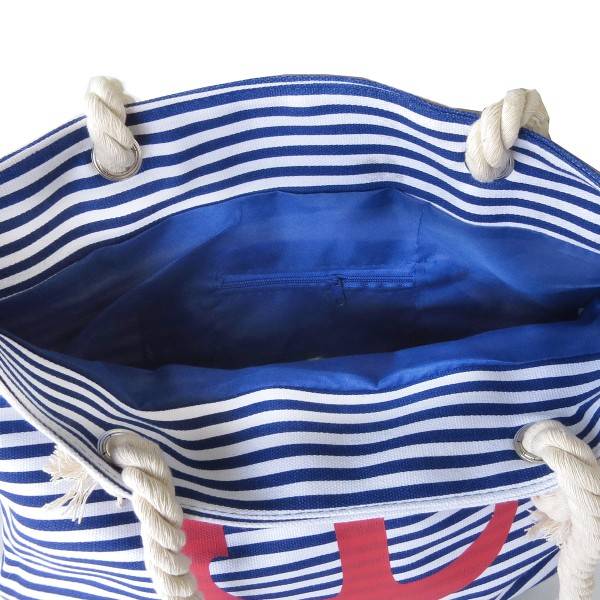 Sonia Originelli Strandtasche mit Ankermotiv Beachbag Shopper Streifen Maritim Riesige Ersparnisse