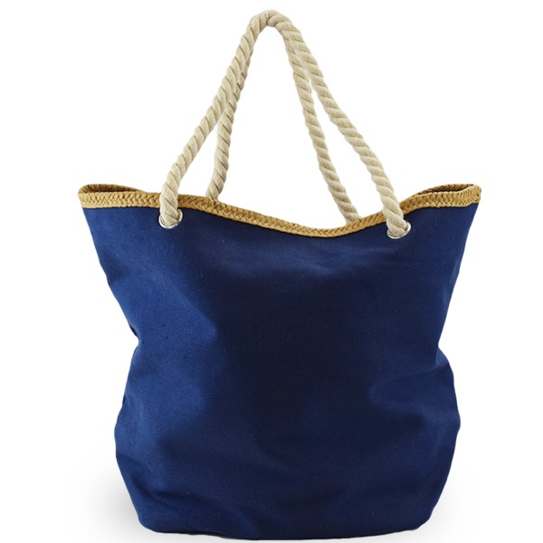 Sonia Originelli Strandtasche Shopper Anker Uni Bast Maritim gestreift Seilkordel VIP-Rabatte