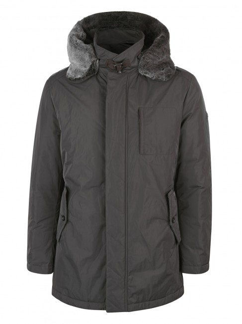 Steinbock Echt-Daunenparka mit abknöpfbarer Webpelz-Kapuze Weihnachtsangebot
