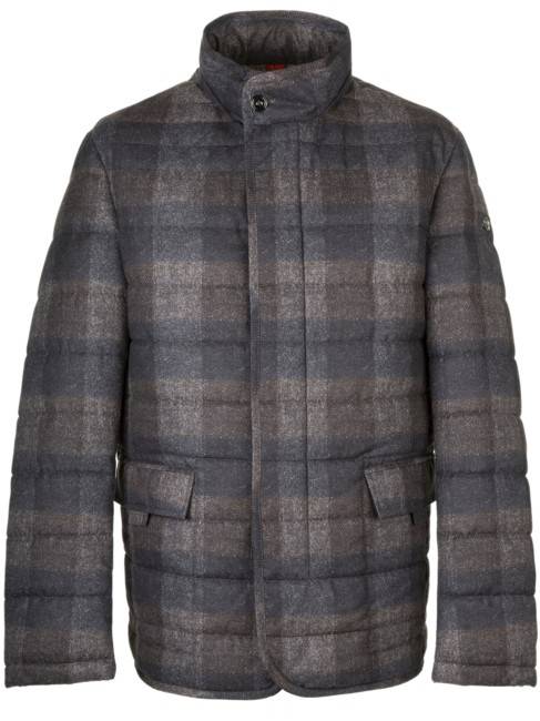 Steinbock Karo-Print Jacke mit Microdaune Rabatt