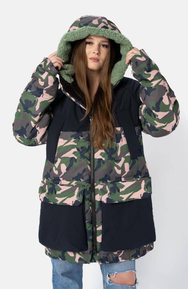 Stuff Maker Wende Parka Camouflage/Schwarz Neueste Stile