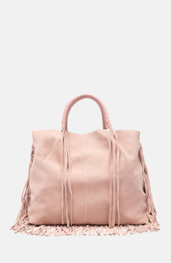 Stuff Maker Velours- Shopper in Rose 50% Rabatt mit kostenlosem Versand