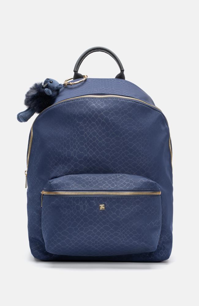 Stuff Maker Rucksack mit Teddy Anhänger in Blau 50% Rabatt für begrenzte Zeit