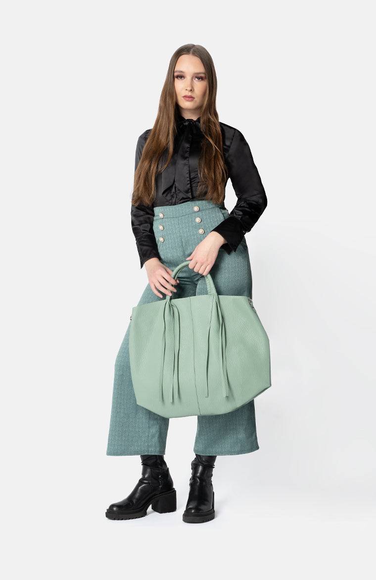 Stuff Maker Leder Shopper in Mint Hotsell