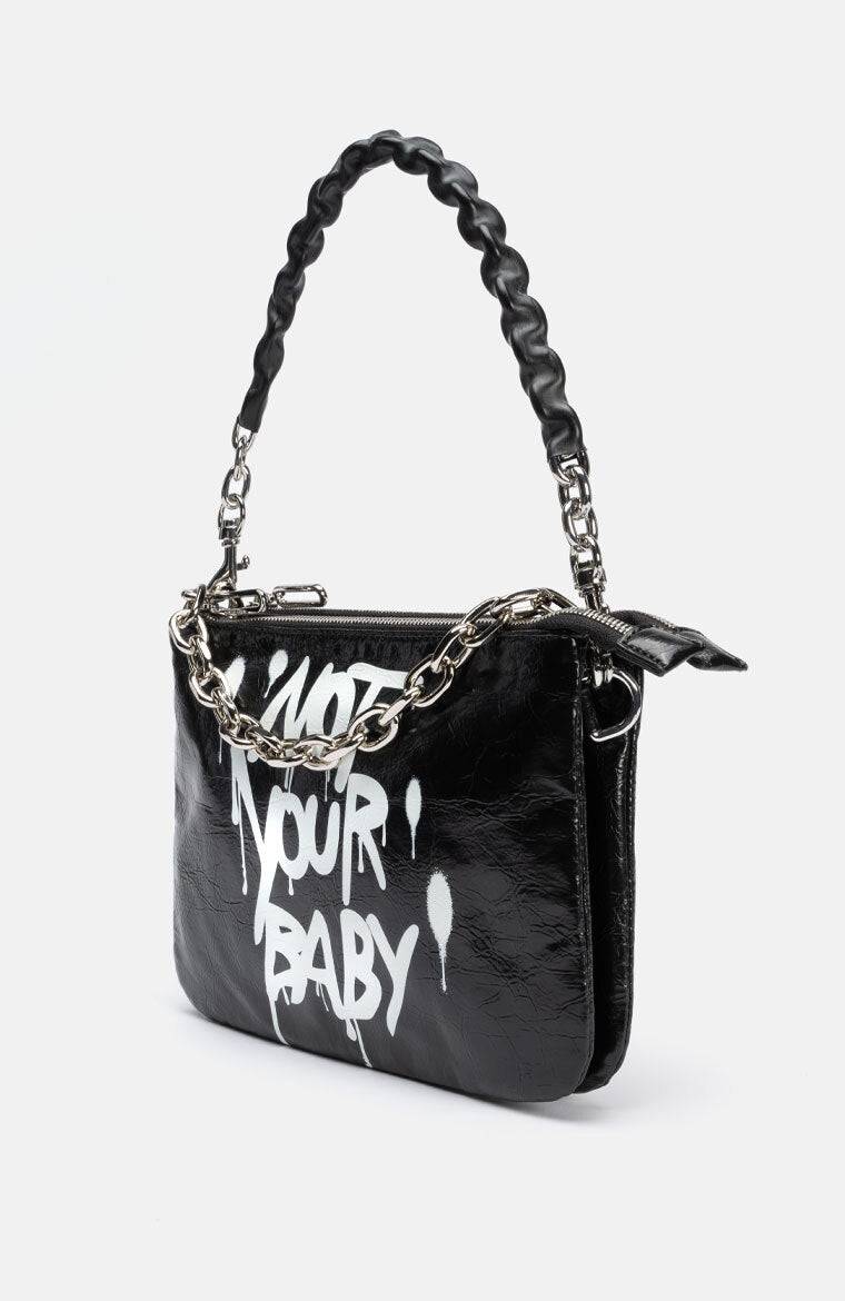 Stuff Maker Mini bag mit Print in Schwarz Fabrikpreis