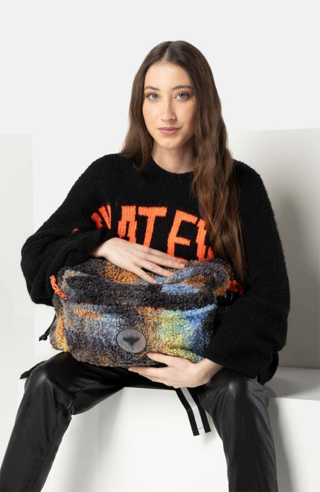 Stuff Maker Oversized Teddy Hüfttasche in Bunt Sonderangebot