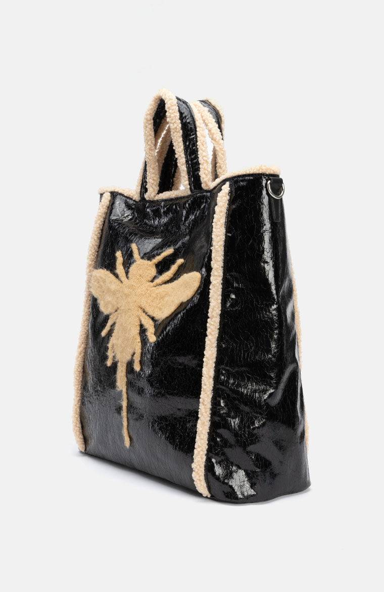 Stuff Maker Bienen Shopper in Schwarz Rabatt